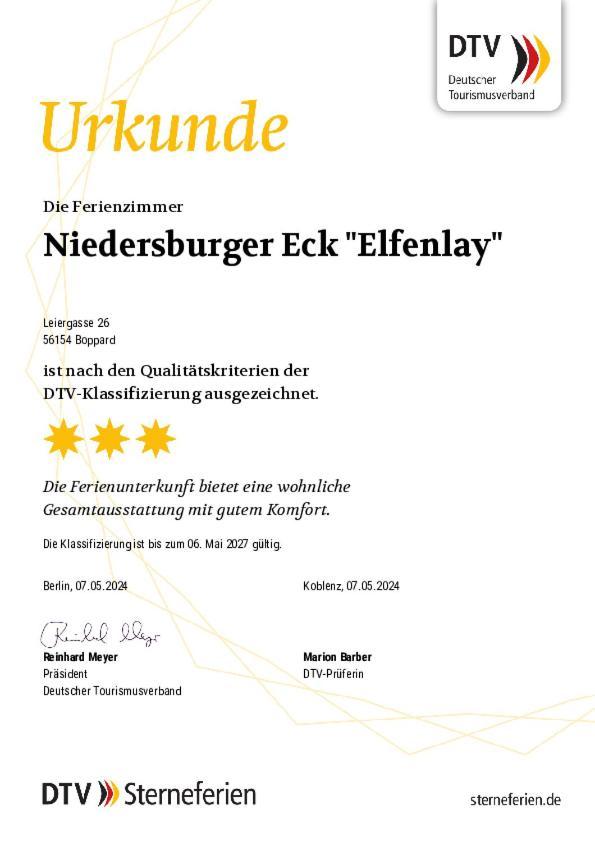 Niedersburger Eck, Wandern, Radfahren, Geniessen, Erholen Apartment Boppard Bagian luar foto