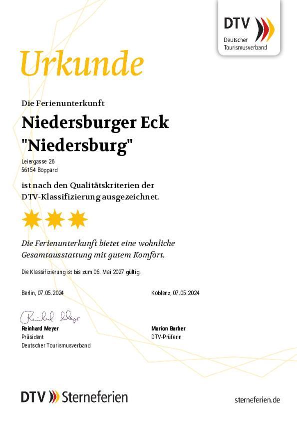 Niedersburger Eck, Wandern, Radfahren, Geniessen, Erholen Apartment Boppard Bagian luar foto